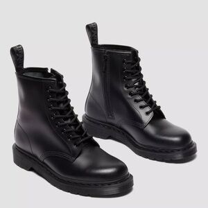 Dr. Martens All Black 1460 Zip Mono Boots Size 6